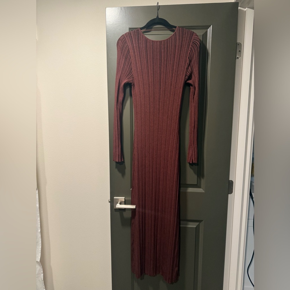 PISTOLA Brigitte Open Neckline Dress in Cocoa Noir Large - Picture 6 of 6